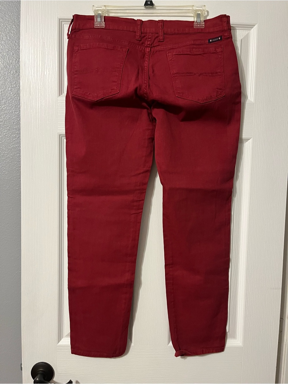 Lucky Brand Women's Maroon Charlie Skinny Jeans